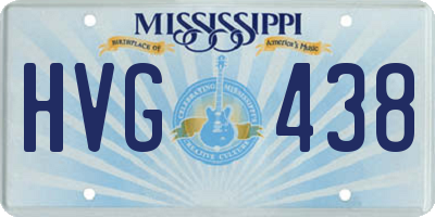 MS license plate HVG438