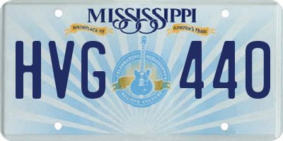 MS license plate HVG440