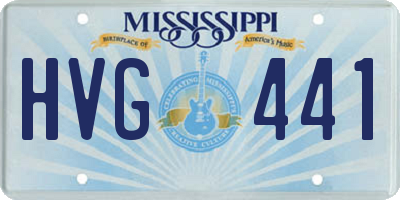 MS license plate HVG441