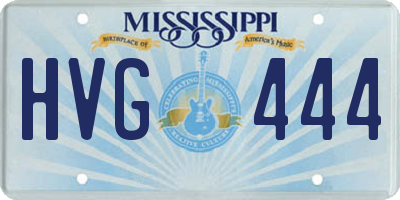 MS license plate HVG444