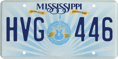 MS license plate HVG446