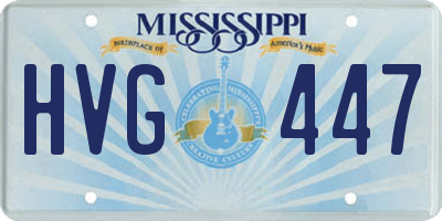MS license plate HVG447