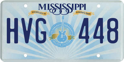 MS license plate HVG448