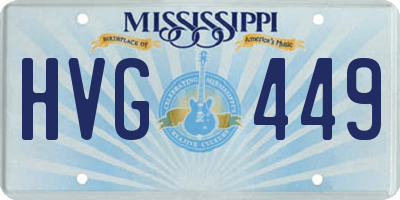 MS license plate HVG449