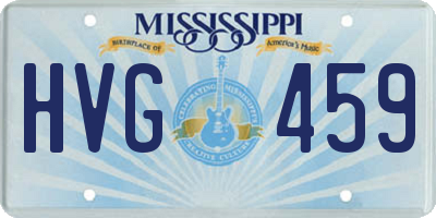 MS license plate HVG459