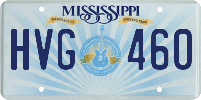 MS license plate HVG460