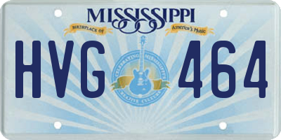 MS license plate HVG464