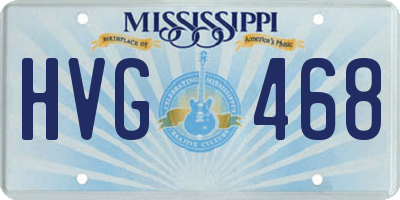 MS license plate HVG468