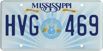 MS license plate HVG469