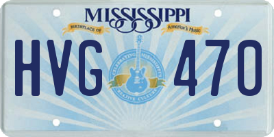 MS license plate HVG470