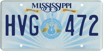 MS license plate HVG472