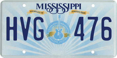 MS license plate HVG476