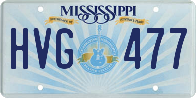 MS license plate HVG477