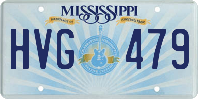 MS license plate HVG479