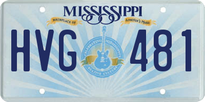MS license plate HVG481