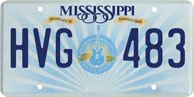 MS license plate HVG483