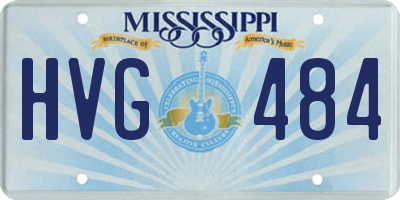 MS license plate HVG484