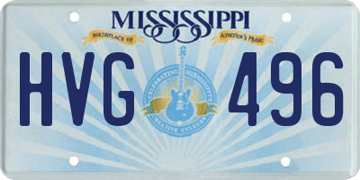 MS license plate HVG496