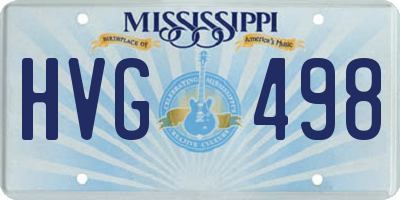 MS license plate HVG498