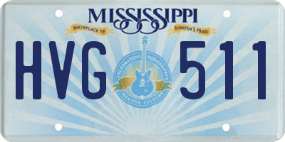 MS license plate HVG511