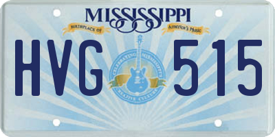 MS license plate HVG515