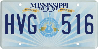 MS license plate HVG516