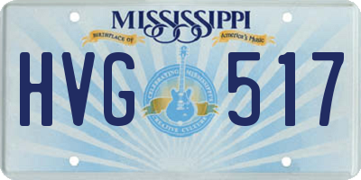 MS license plate HVG517