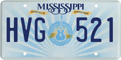 MS license plate HVG521