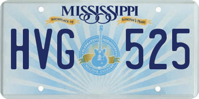 MS license plate HVG525