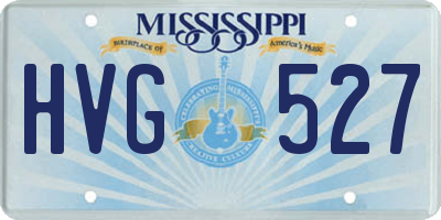 MS license plate HVG527