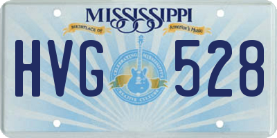 MS license plate HVG528