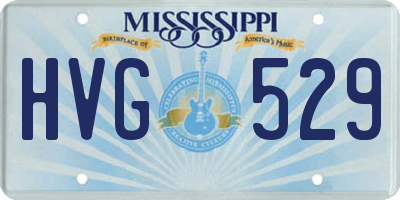 MS license plate HVG529