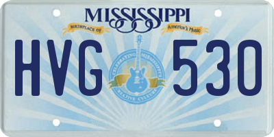 MS license plate HVG530