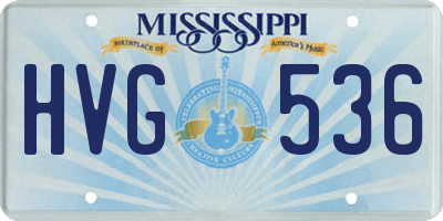 MS license plate HVG536