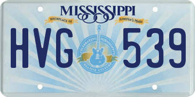 MS license plate HVG539