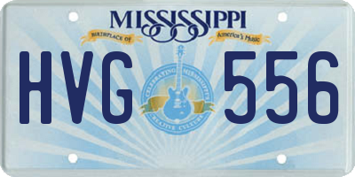 MS license plate HVG556