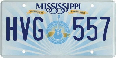 MS license plate HVG557