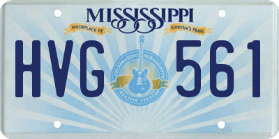 MS license plate HVG561