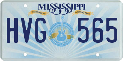 MS license plate HVG565