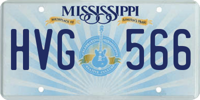 MS license plate HVG566