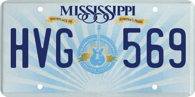 MS license plate HVG569