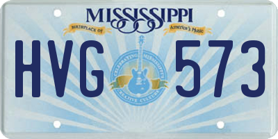 MS license plate HVG573