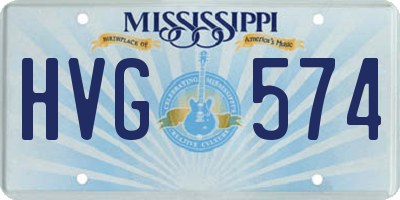 MS license plate HVG574