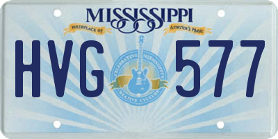 MS license plate HVG577