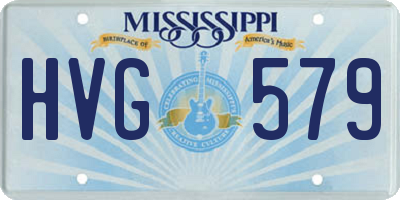 MS license plate HVG579