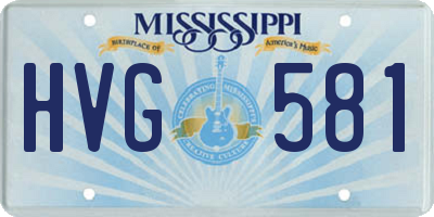MS license plate HVG581
