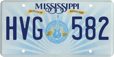 MS license plate HVG582