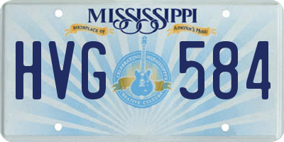 MS license plate HVG584