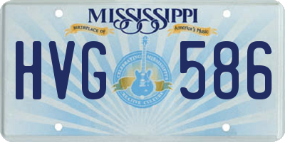 MS license plate HVG586