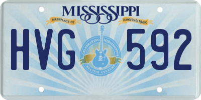 MS license plate HVG592